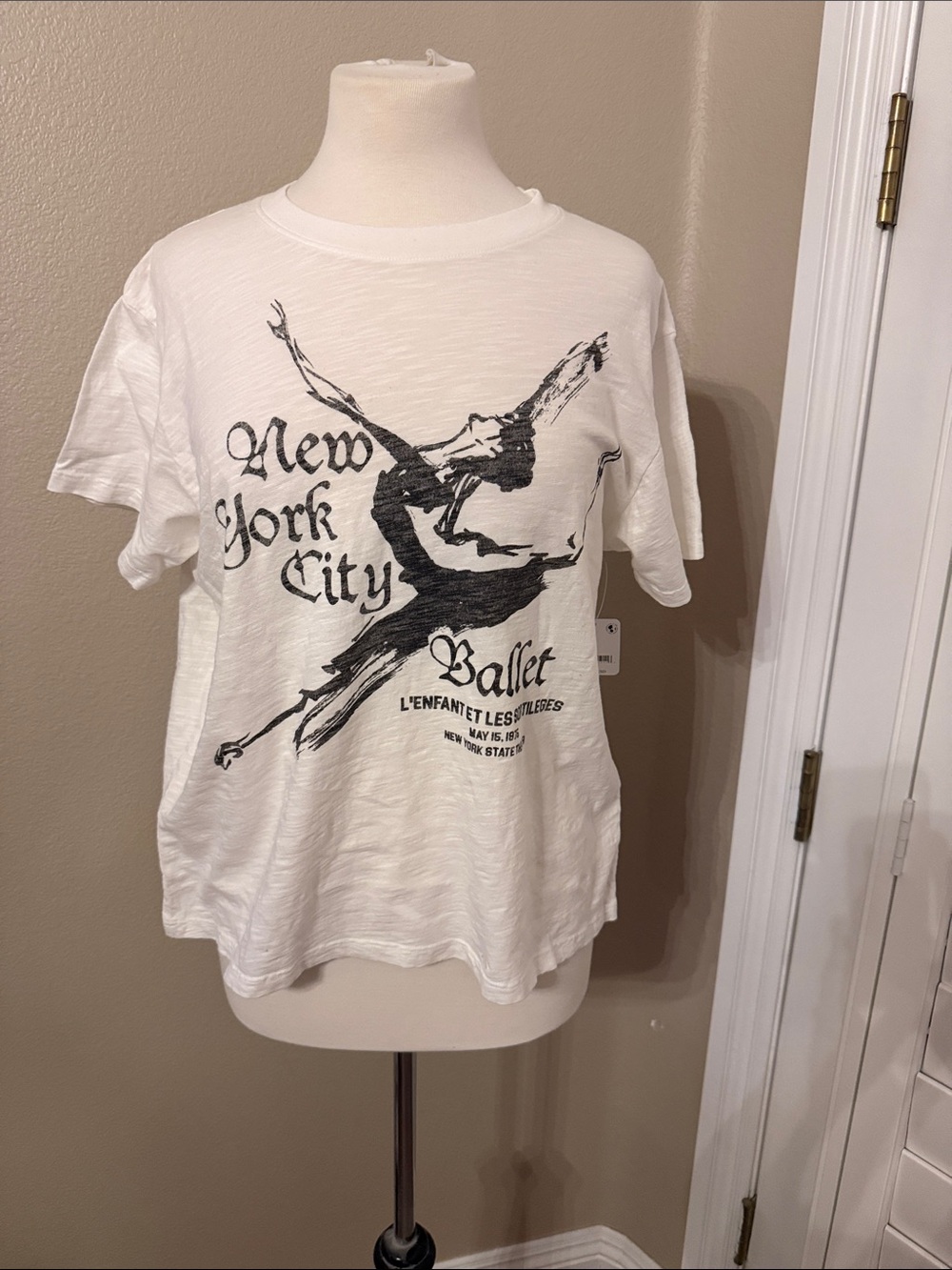 Free People White New York City Ballet Graphic Tee